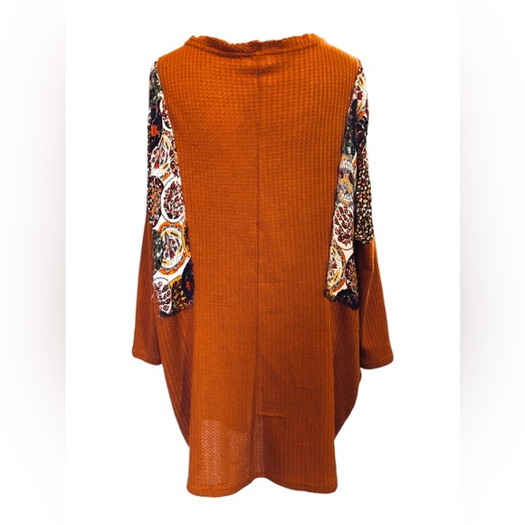 Umgee 2 for $15 Waffle Knit Open Front Cardigan w/Pockets & Patchwork IMMACULATE - Picture 8 of 9